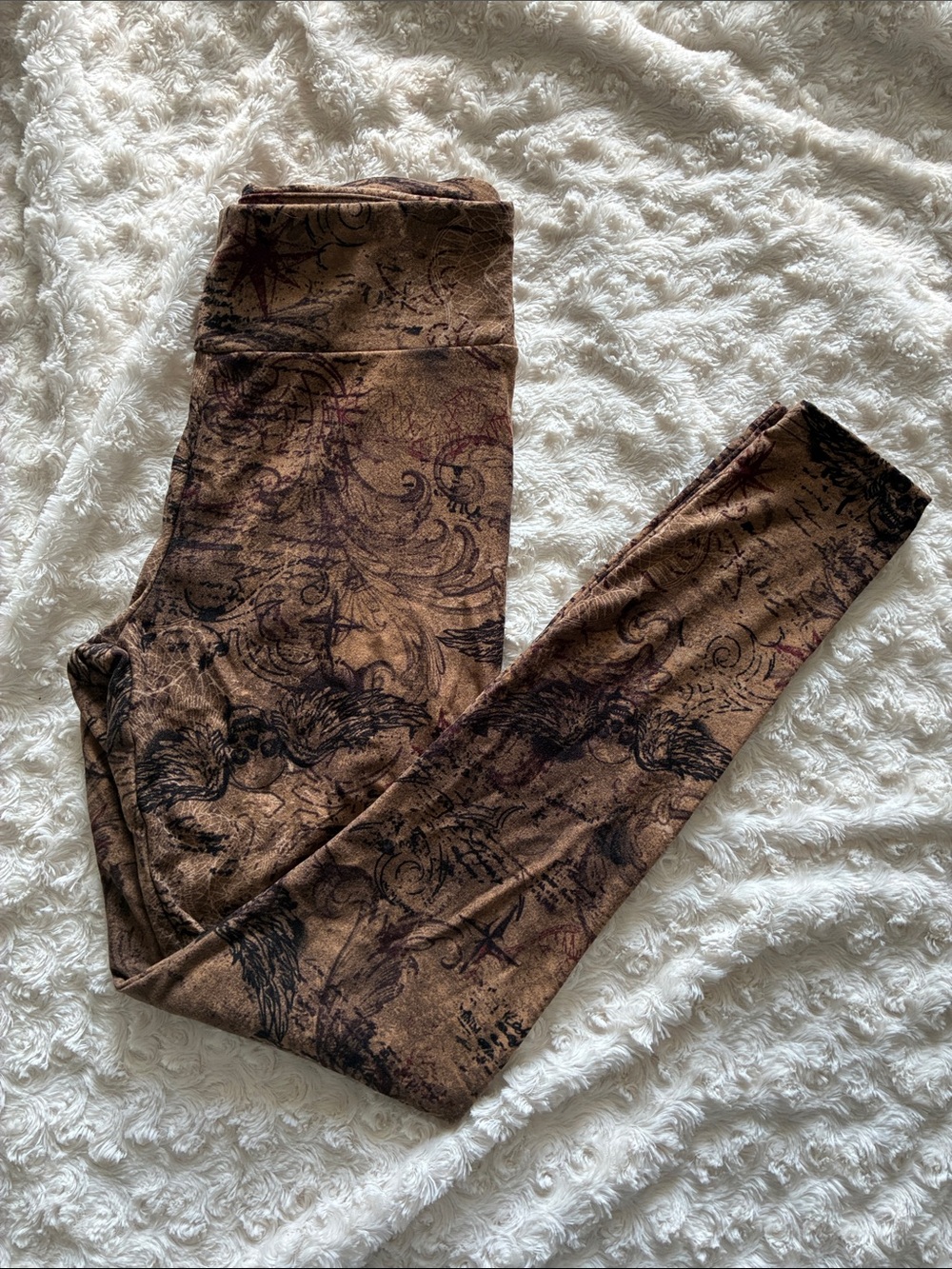 No Boundaries Brown Patterned Leggings
